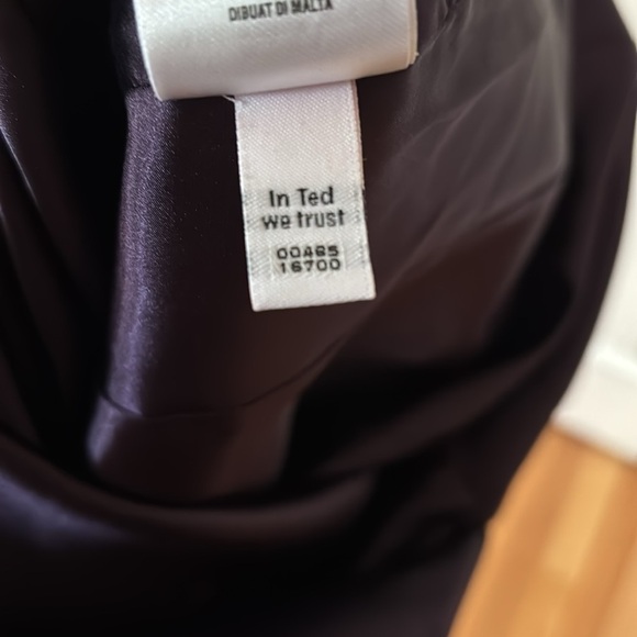 Ted Baker London Eggplant Purple Wool Stretch Pencil Skirt Size 3 Size US 8 - Picture 14 of 17